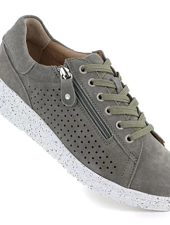 Dámské kožené boty na platformě zelené M.Daszynski model 22068758 - M. Daszyński