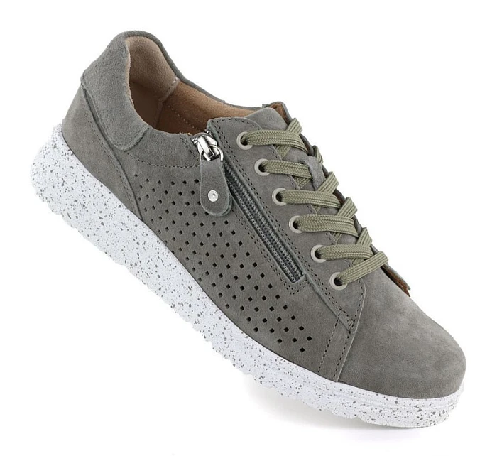 Dámské kožené boty na platformě zelené M.Daszynski model 22068758 - M. Daszyński