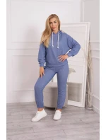 Džínsová mikina s kapucňou v sade