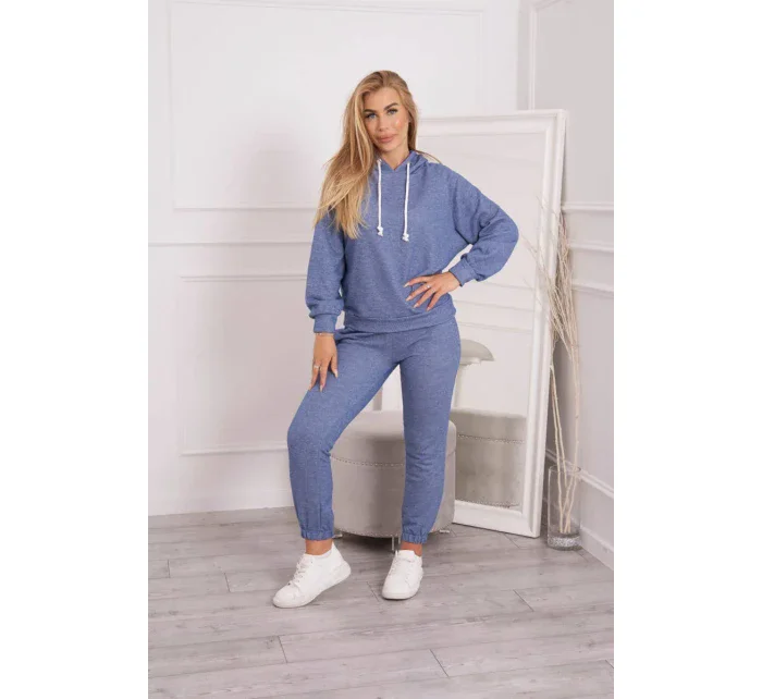 Džínsová mikina s kapucňou v sade