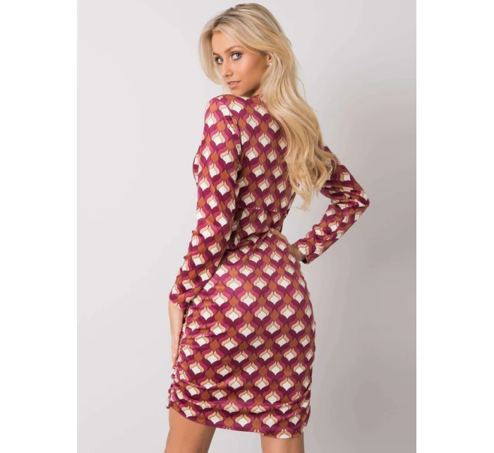 Šaty DHJ SK 12695.26P tmavo ružová