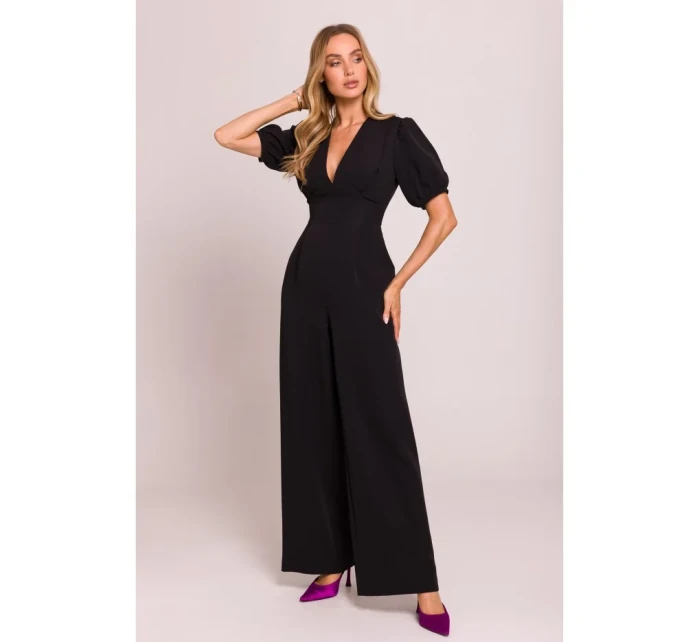 model 20970746 Kombinéza s puff rukávy černá - Moe