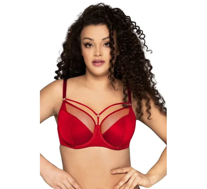 Dámska podprsenka semi soft Iris 1030/1 červená - Ava Dámska podprsenka semi soft Iris 1030/1 červená - Ava