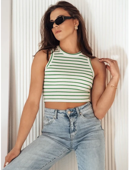 Dámský pruhovaný top STELLA white Dstreet model 21969927 - FashionStreet