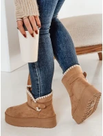 Dámske čižmy FLUFFIEZ camel FashionStreet ZY0561