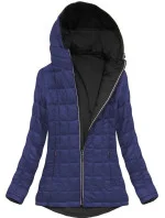 Čierno-tmavomodrá obojstranná prechodná bunda (7699)