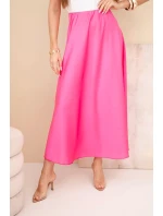 Dámska viskózna áčková sukňa ružová