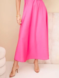 Dámska viskózna áčková sukňa ružová