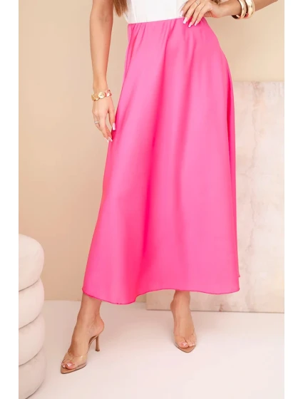 Dámska viskózna áčková sukňa ružová