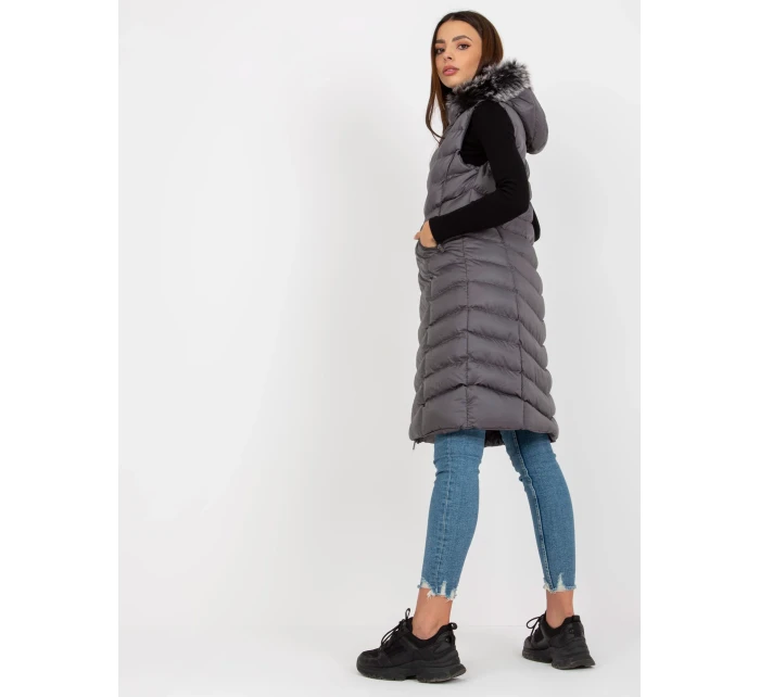 Dámska vesta RV KZ 008.00P tmavo šedá