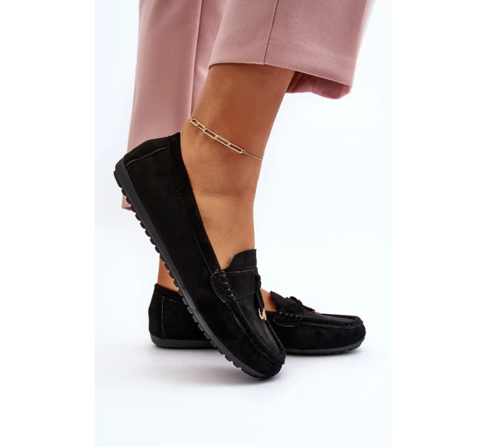 Dámské semišové klasické mokasíny černá Ontala Dámské semišové klasické mokasíny černá Ontala
