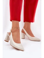 Dámske pohodlné lodičky na podpätku Sergio Leone - perleťové Dámske pohodlné lodičky na podpätku Sergio Leone - perleťové