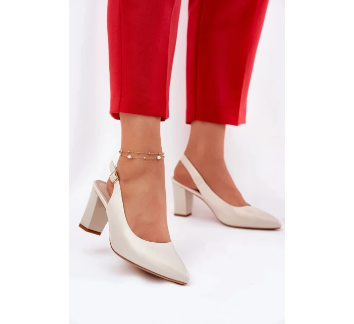 Dámske pohodlné lodičky na podpätku Sergio Leone - perleťové Dámske pohodlné lodičky na podpätku Sergio Leone - perleťové