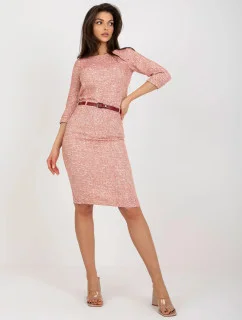 Dámska sukňa LK SD 506490.31 Červená s béžovou - FPrice