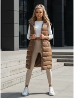 dámská prošívaná vesta v barvě camel Dstreet model 21970173 - FashionStreet dámská prošívaná vesta v barvě camel Dstreet model 21970173 - FashionStreet