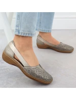 Dámska kožená pohodlná obuv lilac Rieker 41351-90