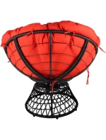 360° OTOČNÉ ZÁHRADNÉ KRESLO S ČERVENÝM VANKÚŠOM 360° OTOČNÉ ZÁHRADNÉ KRESLO S ČERVENÝM VANKÚŠOM