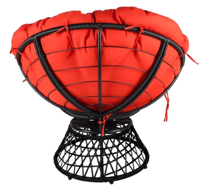 360° OTOČNÉ ZÁHRADNÉ KRESLO S ČERVENÝM VANKÚŠOM 360° OTOČNÉ ZÁHRADNÉ KRESLO S ČERVENÝM VANKÚŠOM