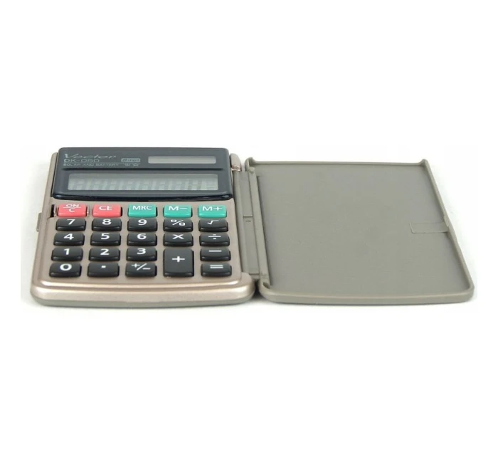 Vrecková kalkulačka Vector DK-050, sivá