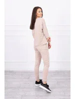 Súprava s potlačou Queen béžová