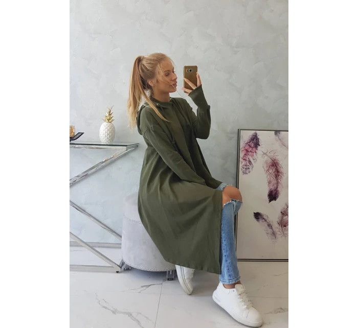 Halenka s model 18749094 spodní částí khaki - K-Fashion Halenka s model 18749094 spodní částí khaki - K-Fashion