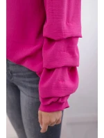 Španělská halenka s ozdobnými rukávy fuchsie