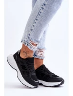 Modne Damskie Buty Sportowe Z Siateczką Czarne Venice