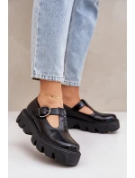 Lakované Kožené Polobotky S Přezkou Černé model 21683970 - Zazoo