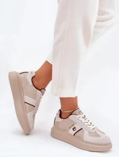 Dámske kožené tenisky na platforme Daniel Lopez Just Dare - béžové