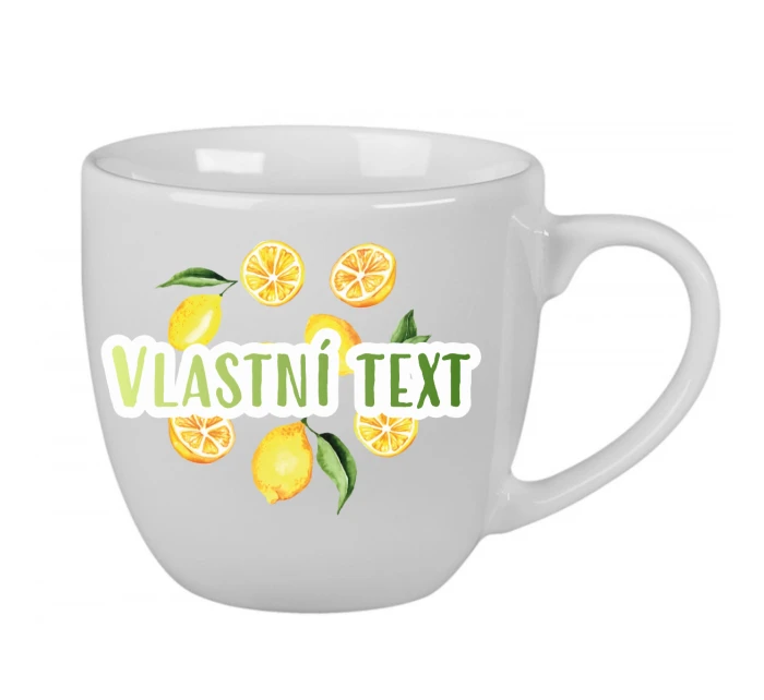 Personalizovaný keramický hrnek 400 ml s ovocem a textem