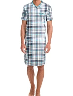 Pánska nočná košeľa 12724-253 modrobiela - Vamp