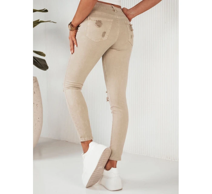 Dámské džínové kalhoty dark beige Dstreet model 21972764 - FashionStreet