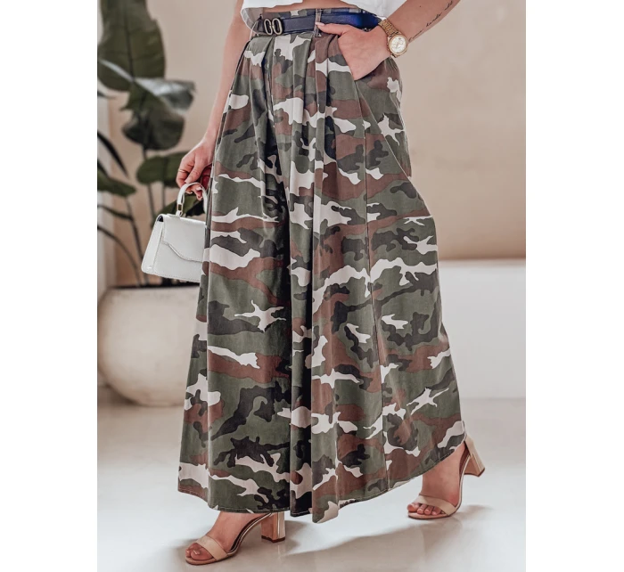 tmavě zelená moro sukně s páskem Dstreet model 21986305 - FashionStreet