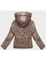Krátká dámská prošívaná bunda v karamelové barvě model 18844083 - S'WEST