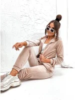 Béžová dámská tepláková souprava s rozepínací mikinou model 21463532 - Moon
