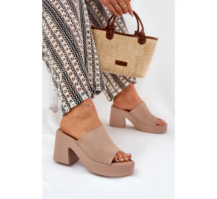 Dámské Sandály Na Podpatku A Platformě Khaki model 21689313 - Boto