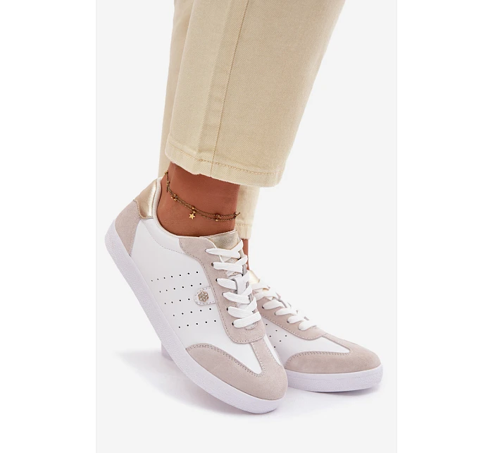 Dámské tenisky z pravé kůže LR61-7091 Bílé