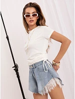 T shirt RV TS model 22205437 ecru - FPrice T shirt RV TS model 22205437 ecru - FPrice