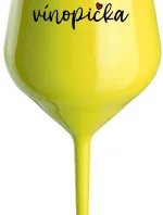 VÍNOPIČKA - žlutá nerozbitná sklenice na víno 470 ml