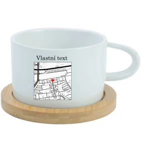Personalizovaný hrneček Makronka s mapou