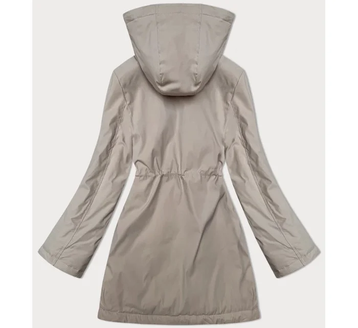 Svetlo béžová tenká bunda s kapucňou S'West (B8236-51)