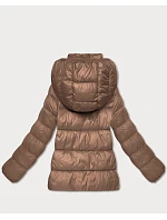Dámska prešívaná zimná bunda do pása v ťavej farbe (T3-2656#-305) Dámska prešívaná zimná bunda do pása v ťavej farbe (T3-2656#-305)