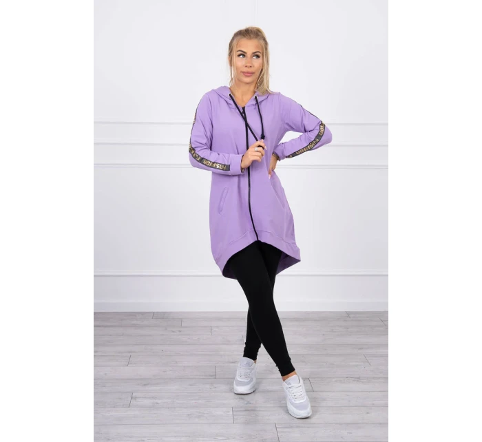 Mikina se zipem na zádech tmavě fialová