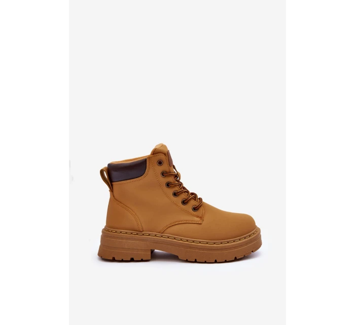 Damskie Trapery Botki Ocieplane Brązowe Corbin