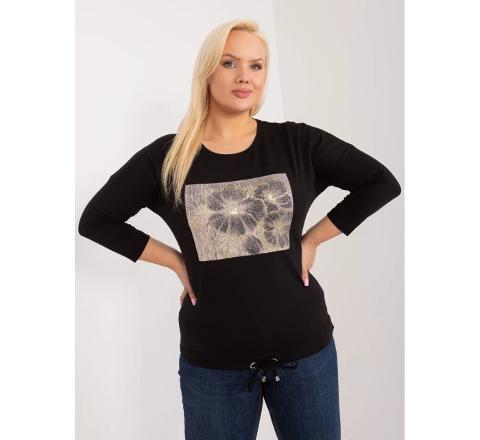 Blúzka RV BZ 9442.27 čierna farba Blúzka RV BZ 9442.27 čierna farba