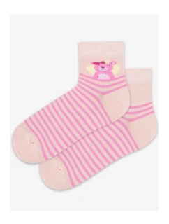 TENKÉ PONOŽKY FARBA 2-6 ROKOV DIEVČATÁ RUŽA 21-23