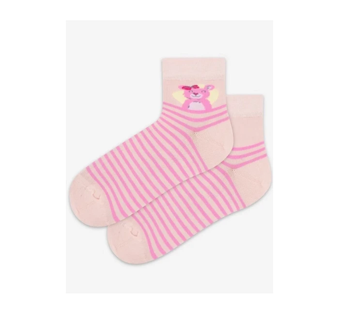 TENKÉ PONOŽKY FARBA 2-6 ROKOV DIEVČATÁ RUŽA 21-23