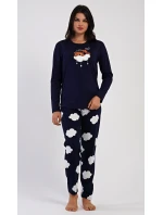 Dámske dlhé pyžamo Medveď na obláčiku