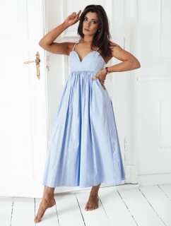 ELIENE midi šaty v modrej farbe FashionStreet EY2441