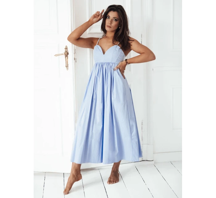 ELIENE midi šaty v modrej farbe FashionStreet EY2441